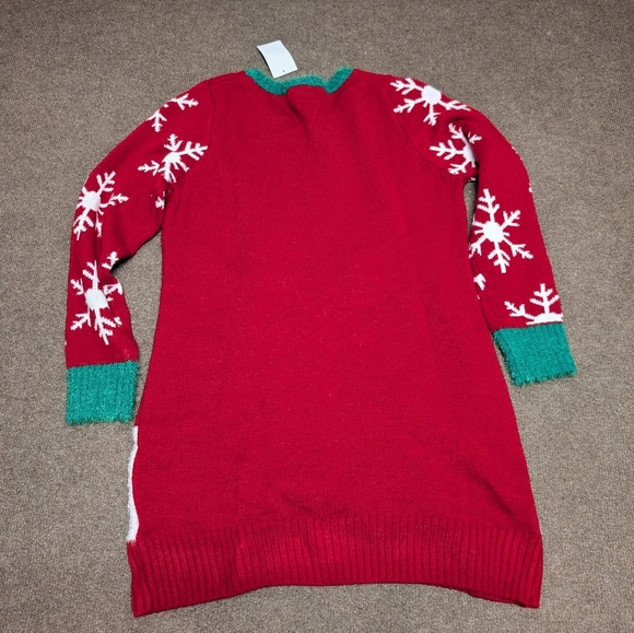 United States Sweaters Red Christmas Holiday Ugly Sweater Tunic Penguins Large - Picture 3 of 8